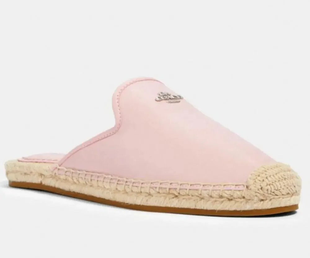 COACH Caley Leather Espadrilles Pink 7.5 NEW